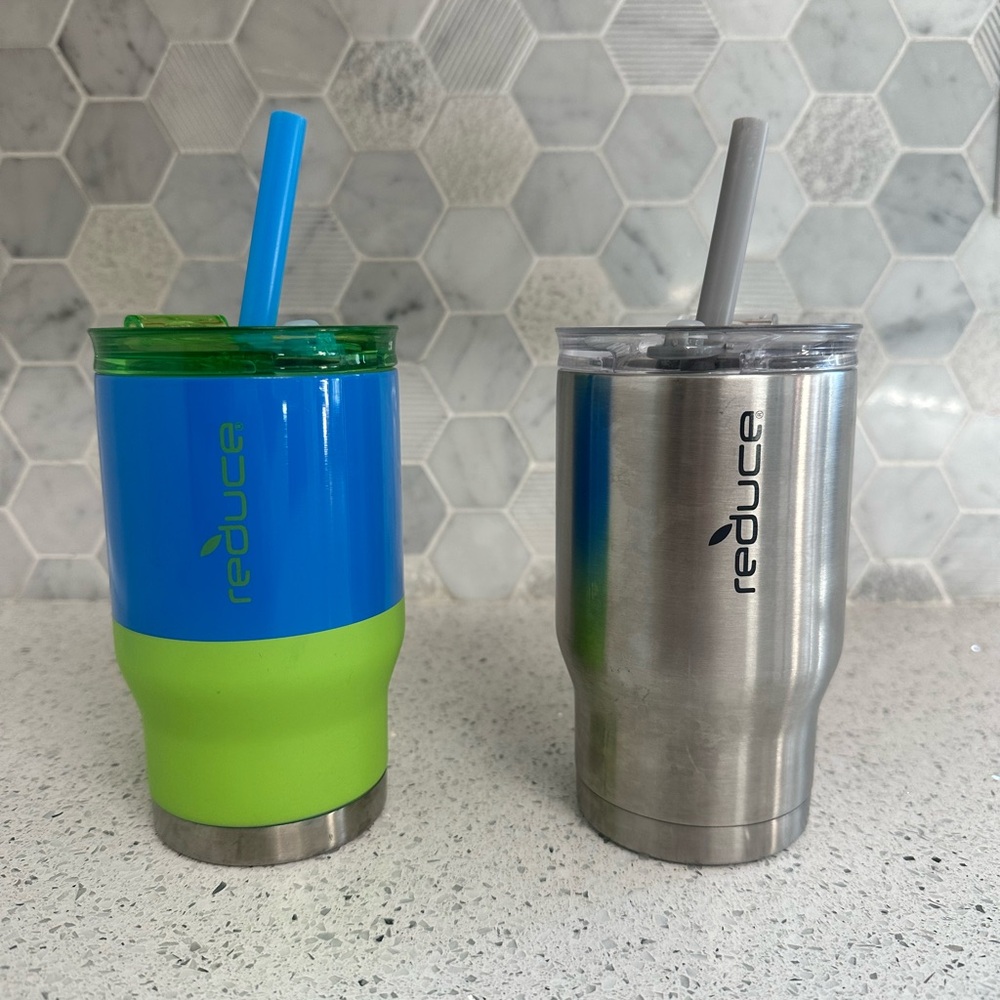 Reduce COLDEE 14oz Insulated Tumblers with Straws